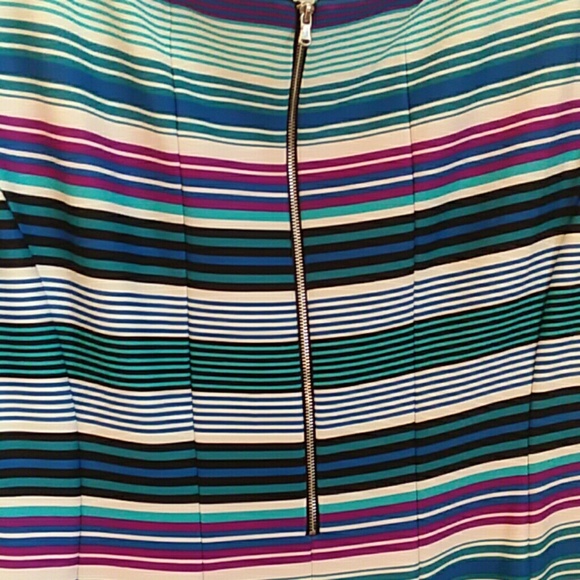 danny and nicole striped fit & flare dress - Picture 3 of 6